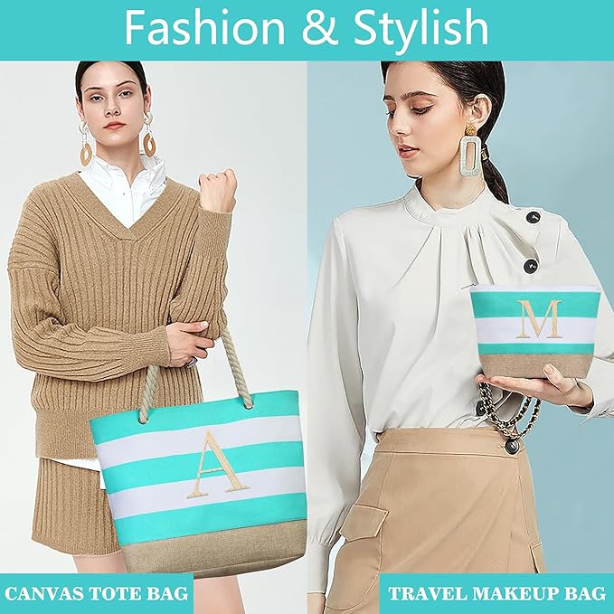 YOOLIFE Beach Bags for Women - Travel Canvas Beach Tote, Pool Waterproof Bag, Travel Essentials, Gifts for Women Birthday