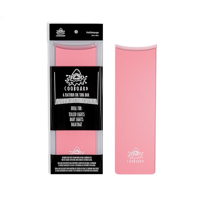 Authentic Cooboard Balayage Board with Teeth | Original Highlighting Paddle from The Maker of Cooboard Hair Highlighting Kit | Easy to Clean, Sturdy, Lightweight (Cooboard Pink XXL)