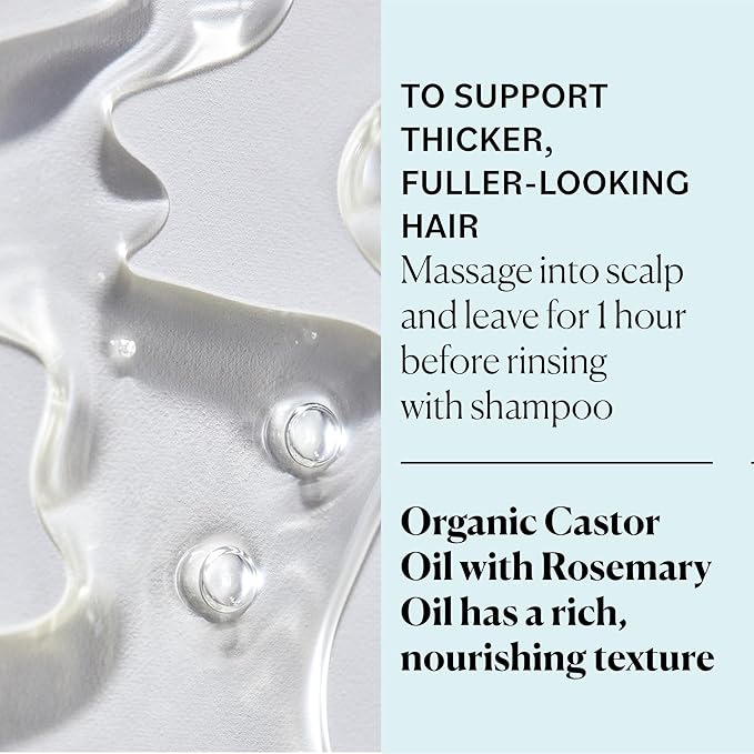 Sky Organics USDA Organic Castor Oil with Rosemary Oil, Strengthening Oil, Pure Potent Blend, Hexane Free, Invigorates Scalp, Supports Stronger, Fuller-Looking Hair, Textured Hair