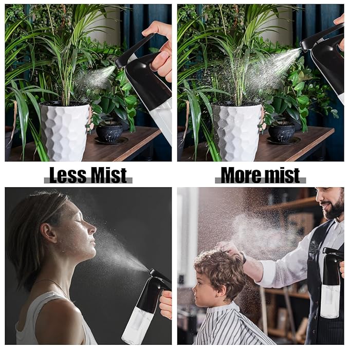 Pimoys 3 PCS Root Comb Applicator Bottle and Continuous Hair Spray Bottle, Hair Oil Applicator Hair Water Mister Oiling Applicator for Dye Hairstyling