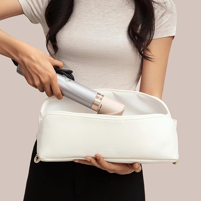 5 in 1 Hot Air Styler Wrap with Automatic Curling & Drying High-Speed Hair Dryer Brush with Negative Ion Technology for Frizz Control & Long Lasting Styles AirEdge A3 (White)