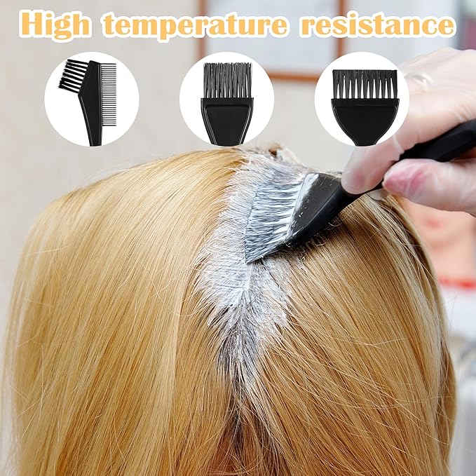 10 Pcs Hair Dye Brush Kit Hair Color Brushes Hairs for Women Men Color Applicator Brushes Combs Professional Colors Brush Sharp Tail Comb Reusable Colors Applicator for Salon Use Home DIY Dyeing