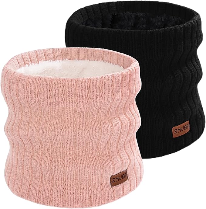 Neck Warmer Gaiter, Winter Fleece Lined Face Mask Scarf for Men Women, Thick Warm Cold Weather Running Ski Neck Cover