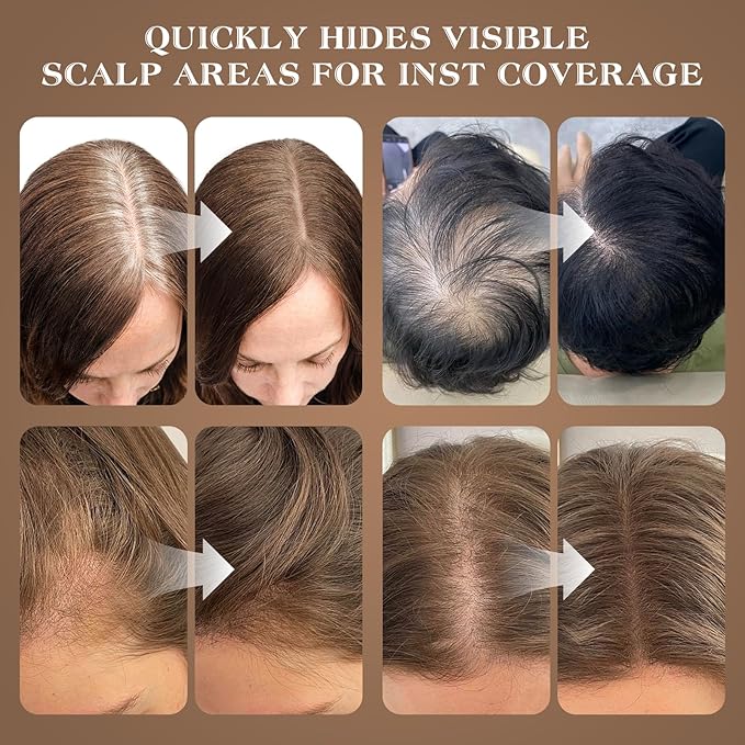 Hairline Shadow Powder, Gray, Root Touch Up Powder for Instantly Gray Hair Cover Up, Women Color Root Coverage for Thinning Grey, Mens Roots Concealer for Hair Loss Beard Line, #6