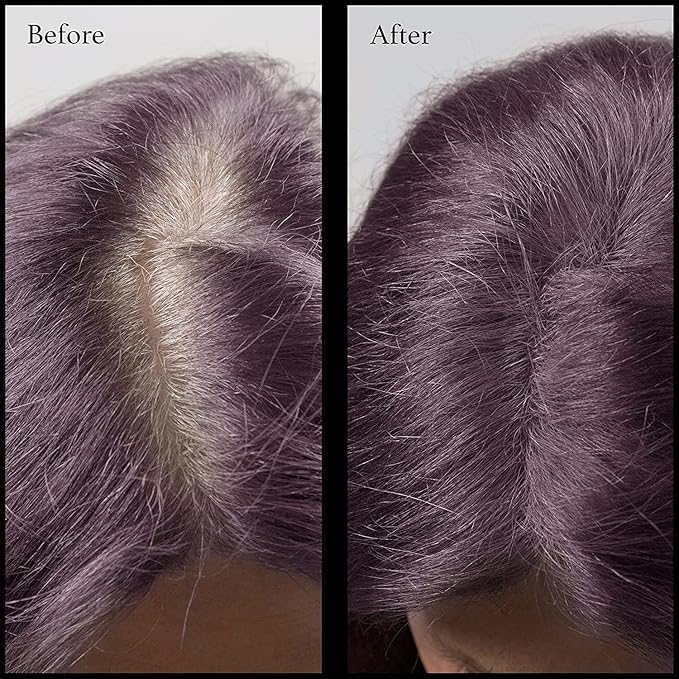 Root Concealer Touch Up Powder | All-Natural Crushed Minerals Without Brush | Fast and Easy Total Gray Hair Cover up For Black | Brown | Auburn and Blonde Hair .30 ounce (No Brush, Dark Red Violet)