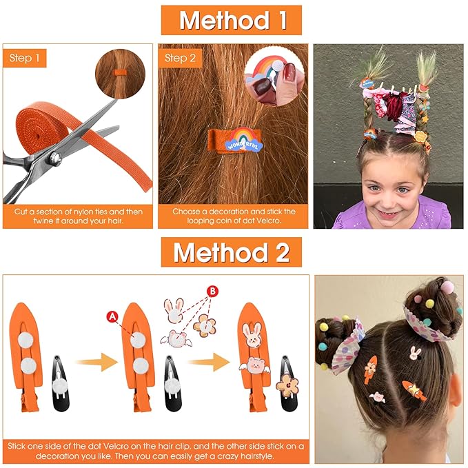 Temporary Hair Color Wax Kit, Stocking Stuffers for Teen Girls, Instant Hair Dye Color Wax Washable Natural Hair Color Cream for DIY Hairstyle on Crazy Hair Day, Children's Day, Christmas (Orange)