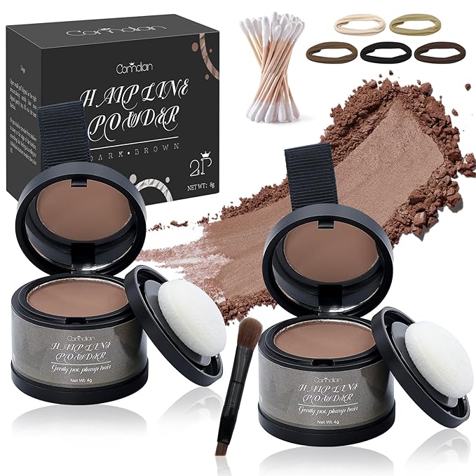 2 Pack Hairline Powder for Women and Men, Used to Root Touch Up Hair Color, Thinning and Gray Hair Coverage and Bald Spots Coverage, Auburn