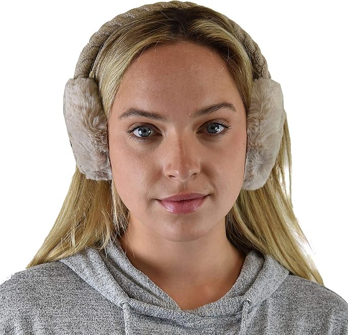 C.C Soft Winter Warm Adjustable Headband Ear Warmer Earmuffs
