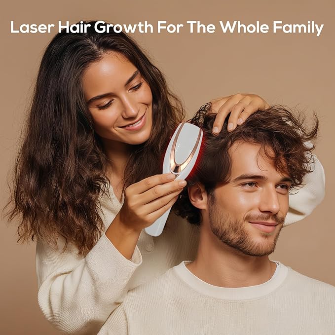 Laser Therapy Hair Growth Comb,Laser Comb, low level laser therapy device, promote hair growth.
