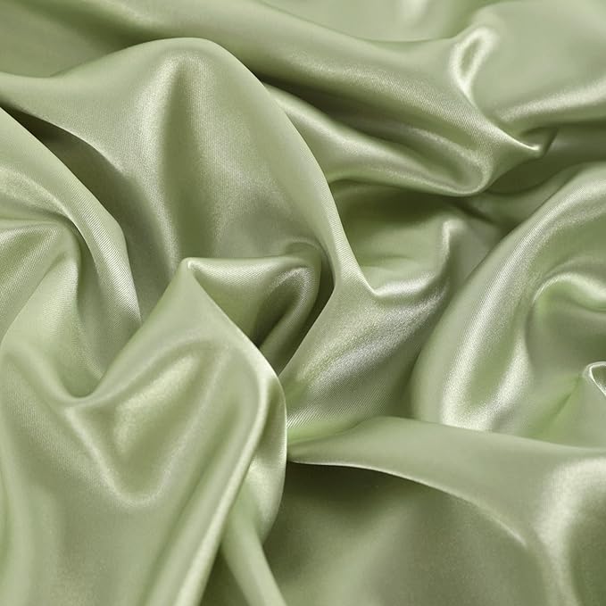 NTBAY Satin Body Pillowcase for Hair and Skin, Luxurious and Silky Pillow case with Envelope Closure, 20x54 Inches, Sage Green