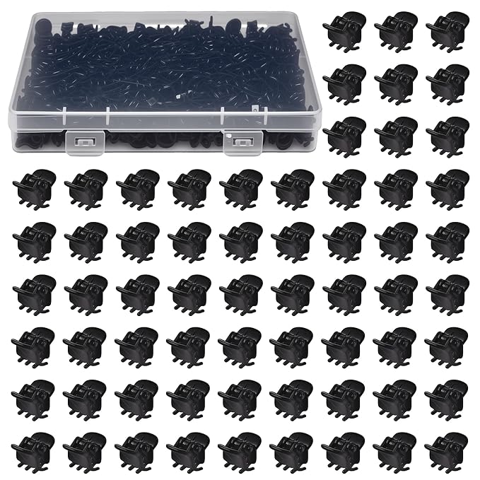 Cobahom 120PCS Mini Claw Hair Clips, 0.39 Inch/1cm Claw Clips for Hair, No-Slip Plastic Small Jaw Clips for Fine Thin Hair, Micro Hair Clips for Women Girls, Black