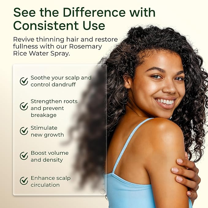 IQNATURAL Rosemary Water Spray for Hair Growth - Made in the USA - Rosemary Spray for Hair, Root Enhancer - Strengthen, Moisturize, Thicken, Repair - Rosemary Hair Spray - 4oz