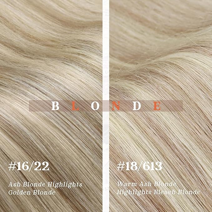 Ve Sunny Real Hair Extensions Clip in Human Hair Full Head Remy Blonde Hair Extensions Clip in Highlight Extension for Women Warm Color 7pcs 120g 18inch
