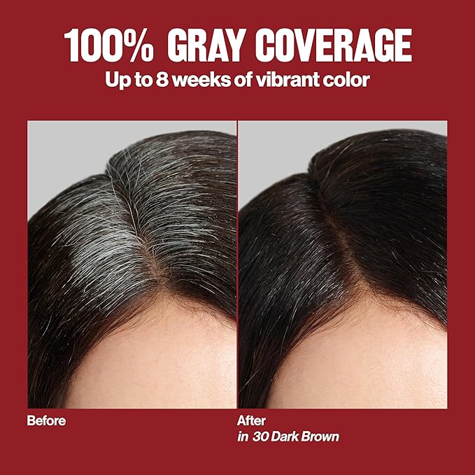 Revlon ColorSilk with Bond Repair Complex, Auburn Permanent Hair Color, 100% Gray Coverage, Ammonia Free Hair Dye, Vegan Keratin, 49 Auburn Brown (Pack of 3)