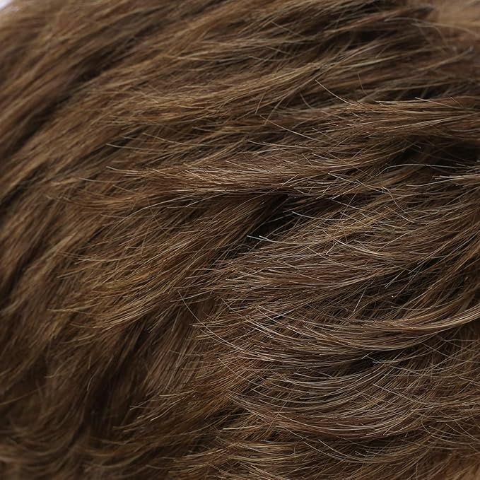 Kaneles Mens Short Brown Wig Synthetic Replacement Costume Halloween Natural Hair Wigs