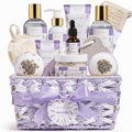 Christmas Birthday Gifts for Women, Lavender Relaxing Spa Gift Baskets for Women Self Care Package Bath Gift Set, Home Bath and Body Kit Pamper Gifts for Womens Mom Her Friends Sister Wife Girlfriend