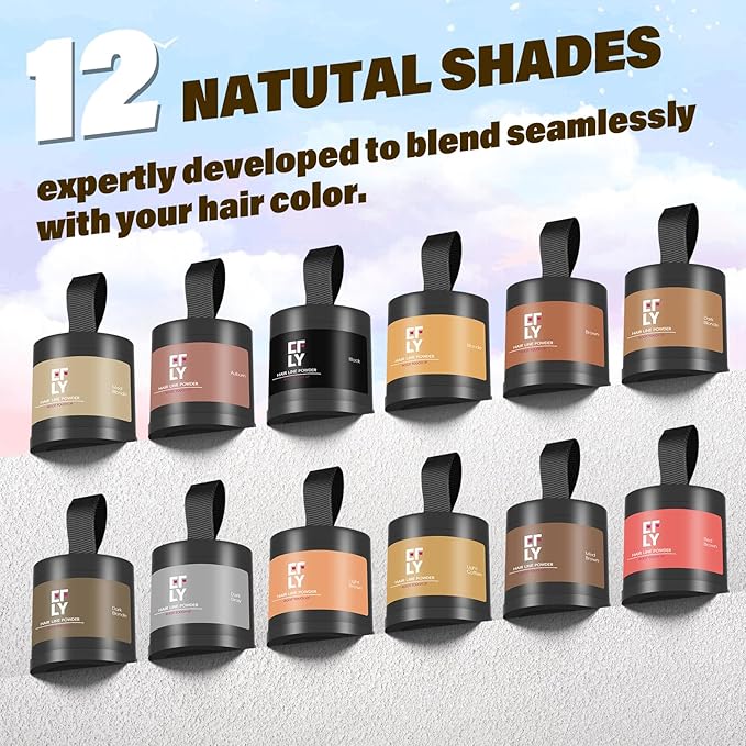 Root Touch Up Hair Color Powder For Concealing Hair Loss & Thinning, Gray Hair Shadow Powder Root Cover Up For Women & Men (Medium Blonde, 0.35 Ounce)