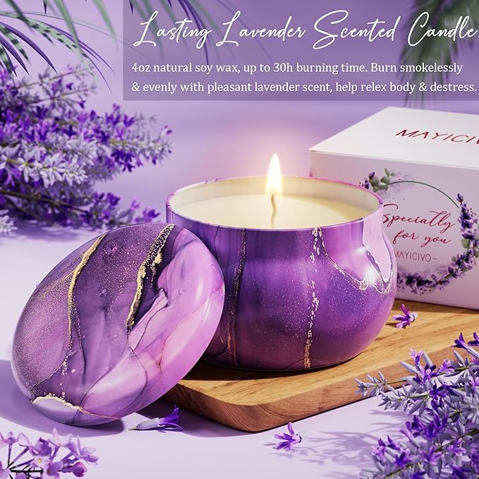 Birthday Gifts for Women Friendship, Lavender Relaxing Spa Gifts Basket for Women Self Care Gifts, Thank You Gifts Bath Set Christmas Gifts for Mom Her Best Friend Wife Sister Coworker Nurse Teacher