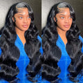 13X6 Body Wave Lace Front Wigs Human Hair 180% Density 26 Inch HD Lace Front Wigs Human Hair Pre Plucked Glueless Wigs for Black Women Frontal Wigs Natural Color