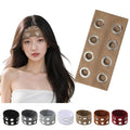 papasgix Grommet Headband for Women, Y2K Elastic Headband Wide Black Hair Band with Holes Metal Rock Style 2000s Hair Accessories (1, Camel)
