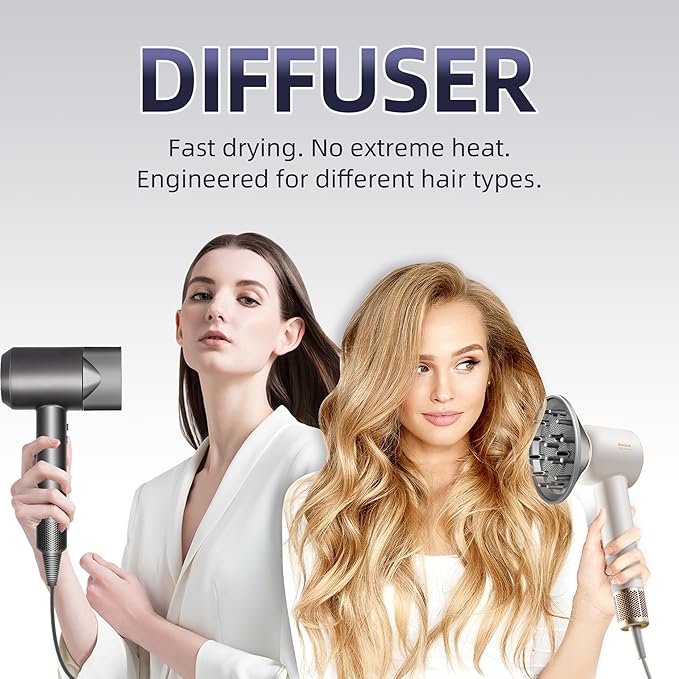 Hair Diffuser Attachment Nozzles for Dyson Supersonic Hair Dryer Hd01 Hd02 Hd03 Hd04 Hd08 Hd15-Hair Dryer Diffuser Attachment-Smoothing Nozzle Tools Attachment