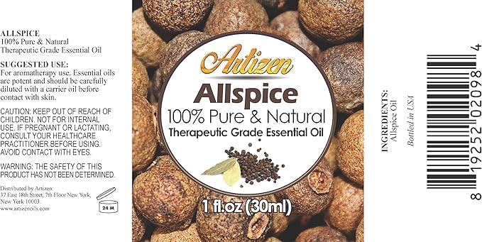 Artizen 30ml Oils - Allspice Essential Oil - 1 Fluid Ounce