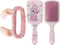 LUV HER Kids Disney Hair Brush & Spa Headband Set for Girls - Features Angel from Lilo and Stitch - Fun Grooming Kit for Detangling Styling - Soft & Stretchy One Size, Ages 3+