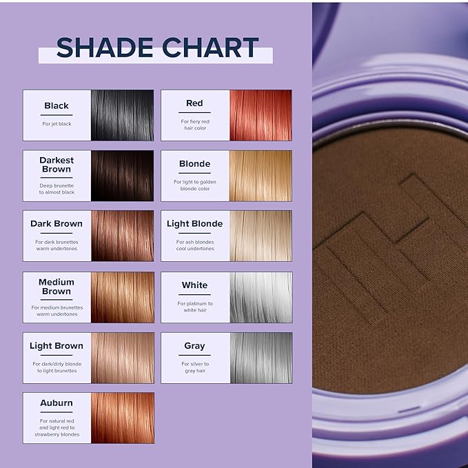 TRUHAIR Root & Scalp Cover Up Refill, Waterproof Pressed Powder for Gray Coverage, Bald Spots & Thinning Hair, Root Touch Up Color, 0.35 oz (Light Brown)