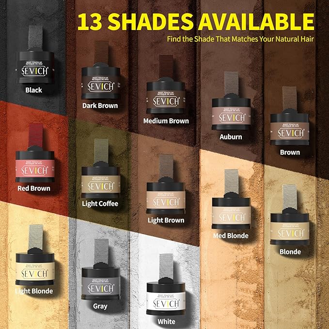 Sevich Hairline Powder - Root Touch Up Instantly Hair Color for Thinning Gray Coverage - Bald Spot Concealing Hair Powder for Women & Men - 48Hour Waterproof & Sweatproof - Med Blonde