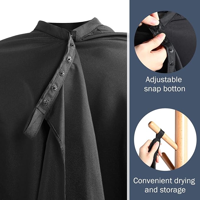 12Pcs Barber Cape 64 x 56'' Large Waterproof Hair Cutting Salon Cape Adjustable Snaps for Hair Dye Salon Stylist Supplies