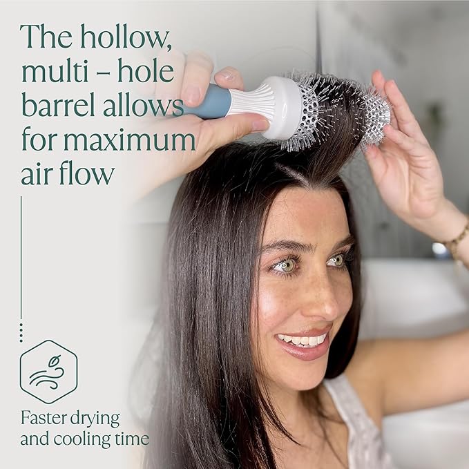 Medium Round Brushing Brush - Ceramic Hair Brush for a Smooth Salon Style Look - Professional Brushing Brush Ideal for All Hair Types - 43 mm