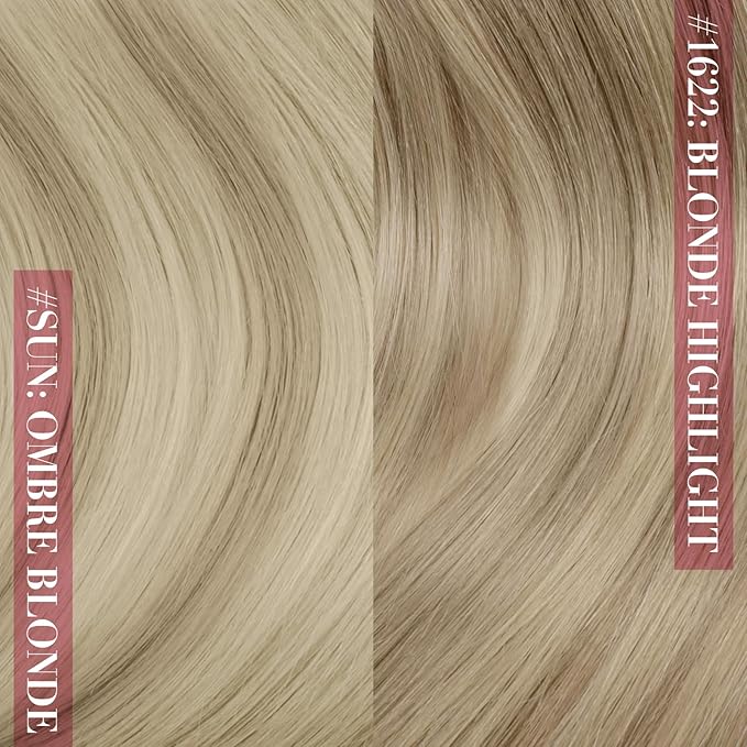 YoungSee Clip in Human Hair Extensions Ash Blonde Clip in Hair Extensions Human Hair Ombre Ash Blonde to Platinum Blond Highlights Clip in Hair Extensions Thick Remy Hair 7Pcs 120G 14Inch