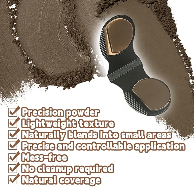 Root Touch Up Powder Hair Color Medium Brown, Root Cover Up Hair Powder for Women Scalp Concealer, HairlinePowder for Women GrayHair