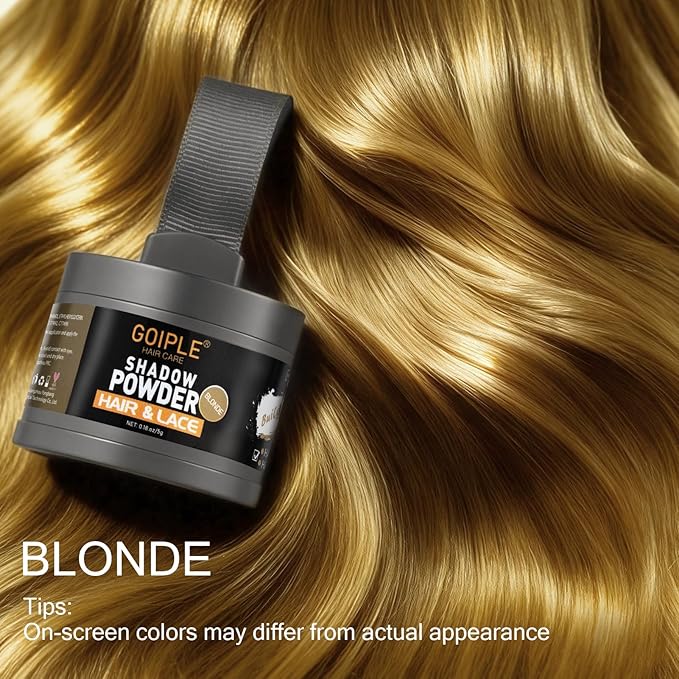 Root Cover Up Powder for Women - Light-Blonde Hair Fibers for Thinning Hair Shadow Powder, 2 Pack (Blonde)
