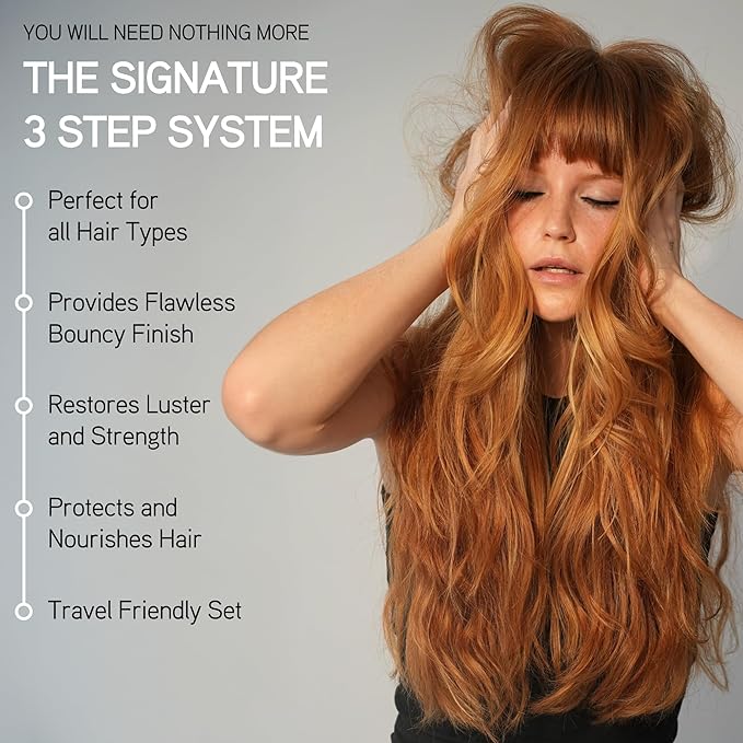 ILES FORMULA Signature Collection Discovery Set – Hydrating Trial Size Shampoo & Conditioner w/Sample Finishing Serum Blow Dry Cream for Dry, Damaged, Frizzy Hair - Salon Grade Hair Care Sampler