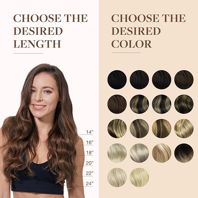 GOO GOO Clip in Hair Extensions Real Human Hair, Remy Human Hair Extensions Clip ins for Women, Natural Human Hair, 22inch 160g 7Pcs, #4A Chocolate Brown