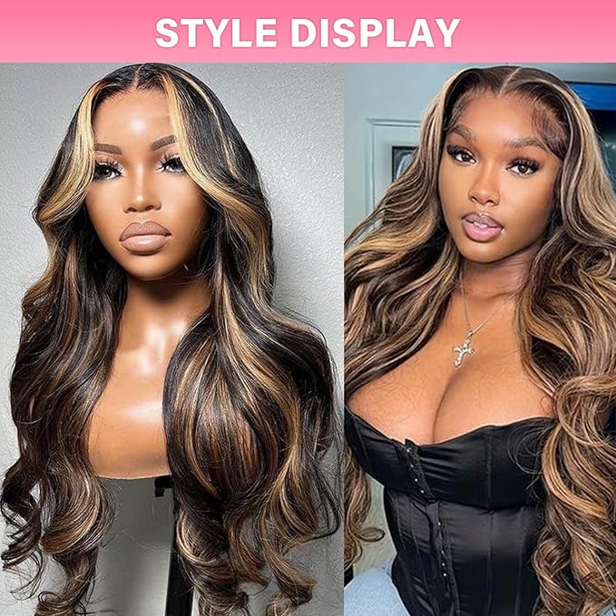 WOWANGEL 13x6 HD Lace Front Wigs Human Hair Body Wave Pre Plucked SKINLIKE 0.1mm Extremely Thin Real HD Lace Front Wigs 250% Density Glueless Human Hair Wigs for Women 16 Inch
