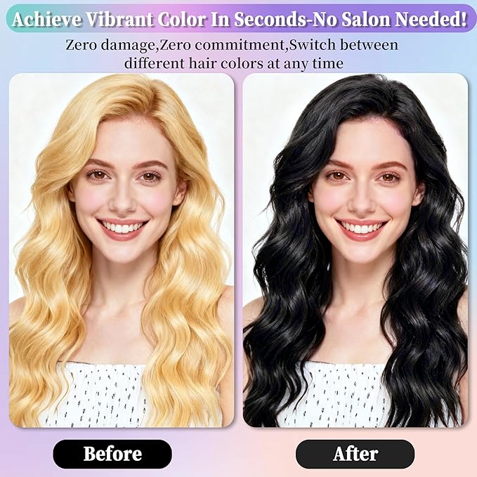 2 Pack Black hair spray,Black Hair spray temporary for Women Kids Men, Washable Temporary Hair Dye Spray，Spray hair color Non-Sticky，For Christmas Party, Halloween Crazy Hair Day,Cosplay Party