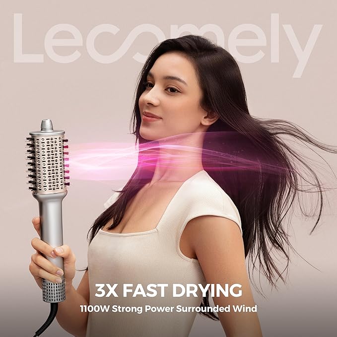 3 in 1 High Speed Hair Dryer Brush, Blow Dryer Brush in One for 300% Faster Dry & Style, Blowout Hot Air Brush, One Step Straightener Volumizer with Negative Ions for Smooth AirBlow B3