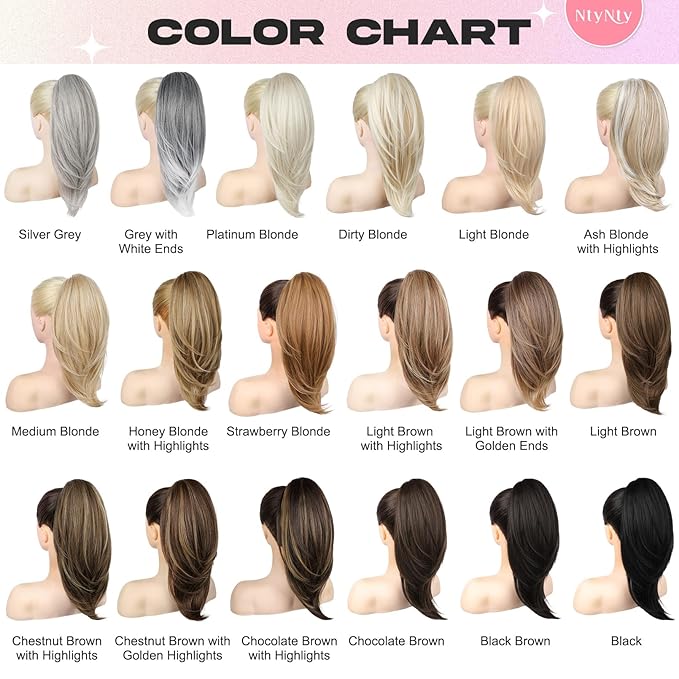 Ponytail Extension – 16” Claw Clip in Ponytail Hair Extensions Natural Soft Synthetic High Pony Tail Hairpieces for Women (Chocolate Brown, 16 inch)