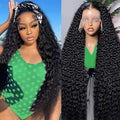 30 Inch 13x6 HD Lace Front Wigs Human Hair 200 Density Deep Wave Lace Front Wigs for Women Glueless Wet and Wave Lace Frontal Wigs Human Hair Pre Plucked Deep Wave Wig 12A Curly Wigs