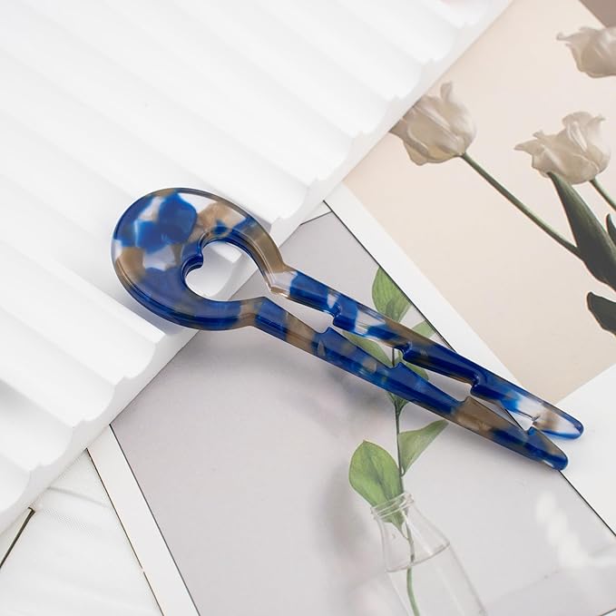 6PCS Small Hair Pins, Light Pattern French Hair Sticks for Fine Hair, Prestige Hair Accessories