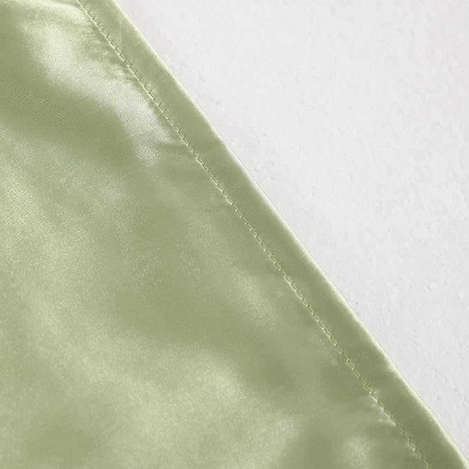NTBAY Satin Body Pillowcase for Hair and Skin, Luxurious and Silky Pillow case with Envelope Closure, 20x54 Inches, Sage Green