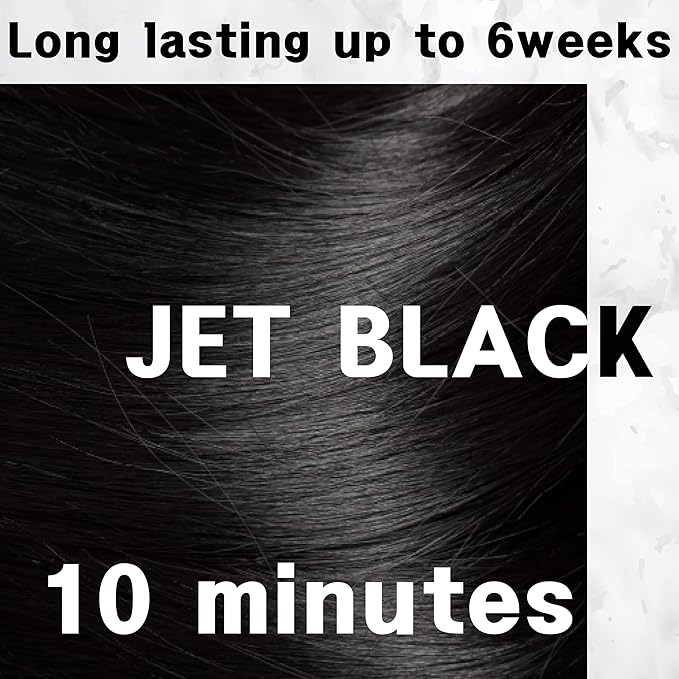 Edbe Hair Color Easy Comb Jet Black (2 Pack) – Grey Hair, Mustache, and Beard Coloring for Men with One Application Kit