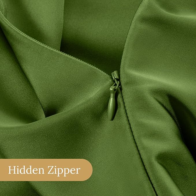 INFIIXSO Mulberry Silk Pillowcase for Hair and Skin, Silk Pillow Cases King Size with Hidden Zipper 20"x40", Extraordinary Smooth and Soft Cooling Pillow Cases for Hot Sleepers(Cedar Green, 1 Pack)