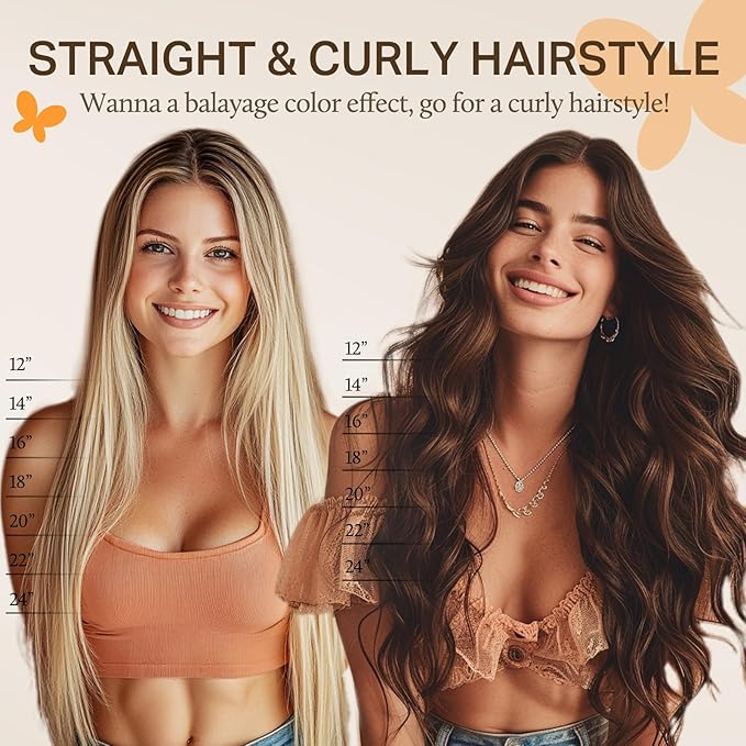DOORES Clip in Human Hair Extensions - Ash Blonde Highlighted Platinum Blonde, 150g 9pcs 14 Inch Remy Straight Natural Thick Real Hair