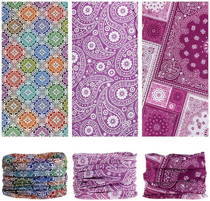 Headband Neck Gaiter Head Wrap Headwear Face Mask Magic Scarf Bandana for Men and Women