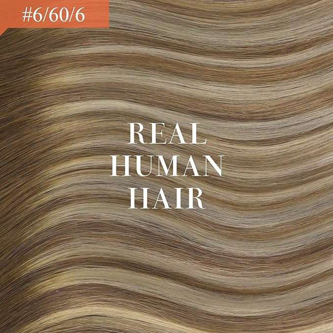 Ve Sunny Hair Extensions Ponytail Real Human Hair Wrap Around Clip in Ponytail Hair Extensions Straight Extensions Human Hair for Women Chestnut Brown Ombre Platinum Blonde Balayage 16inch 80G