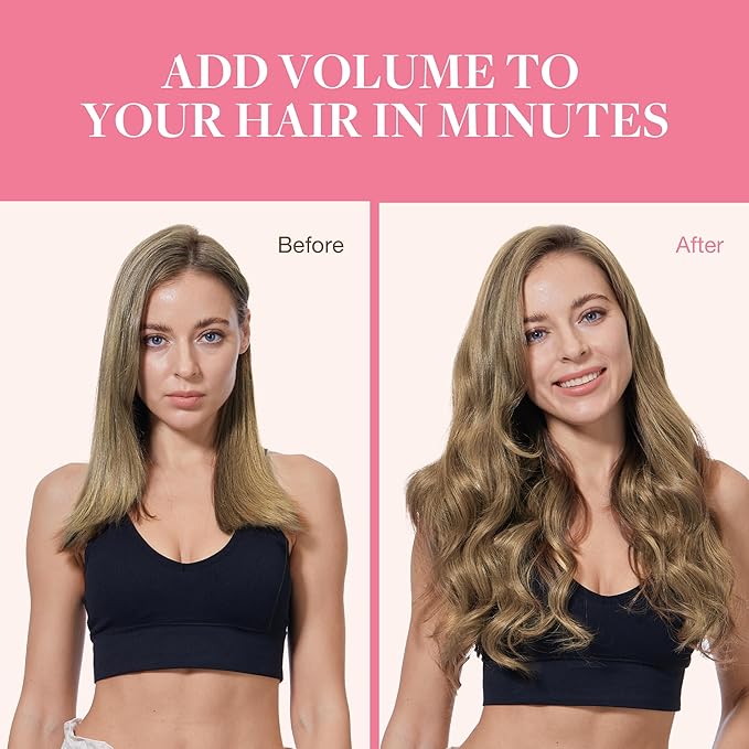 GOO GOO Clip in Hair Extensions Real Human Hair, Remy Human Hair Extensions Clip ins for Women, Natural Human Hair, 20inch 110g 7Pcs, 7 Bronde