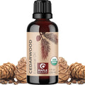 Certified Organic Cedarwood Essential Oil - 100% Pure Organic Cedarwood for Hair Skin & Nails plus Beauty DIYs - Calming Aromatherapy Essential Oil for Diffusers - USDA Non-GMO & Undiluted